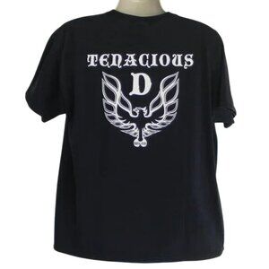 TENACIOUS D Crew Shirt, XL, Firebird, Black, Roadie, Stage Tech, Short sleeves